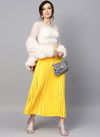 Yellow Colour Divya Nayka Solid Soft Satin Fancy Skirt Collection DF-NYKAA-2